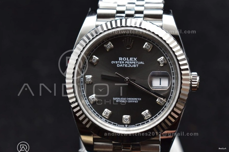 Grey 904L Jubilee Diamonds On Clean VR3235 DateJust 41 Best SS 126334 1:1 Bracelet Edition Dial Steel 0318